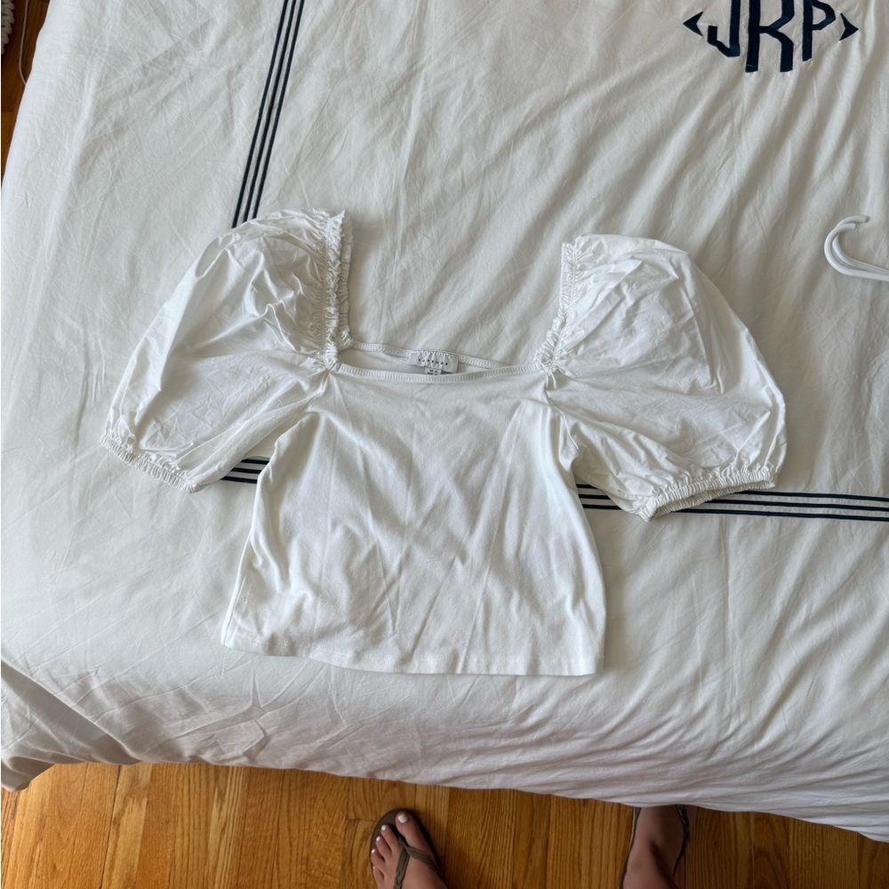 Topshop Cream Casual Top